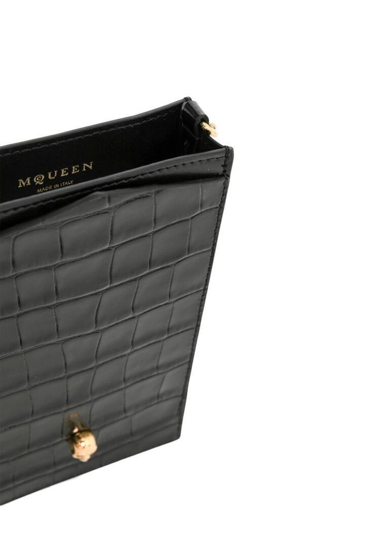 ALEXANDER MCQUEEN Crocodile Embossed Calfskin Leather Phone Cases