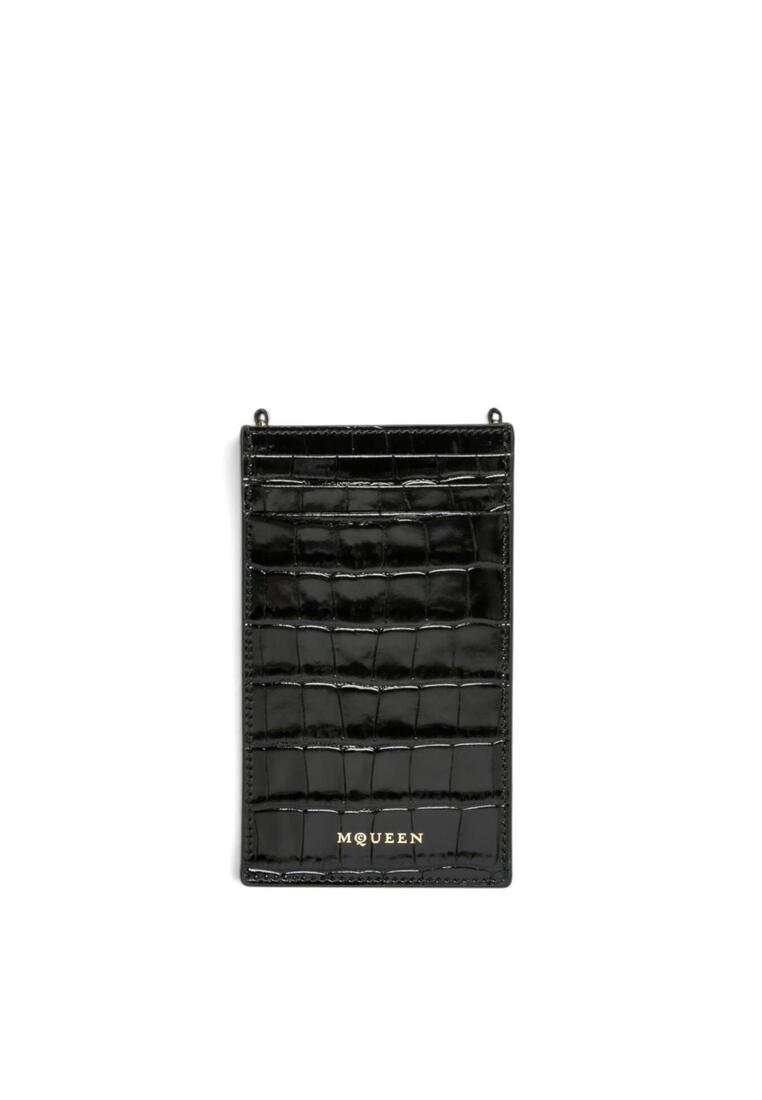 ALEXANDER MCQUEEN Crocodile Embossed Calfskin Leather Phone Cases