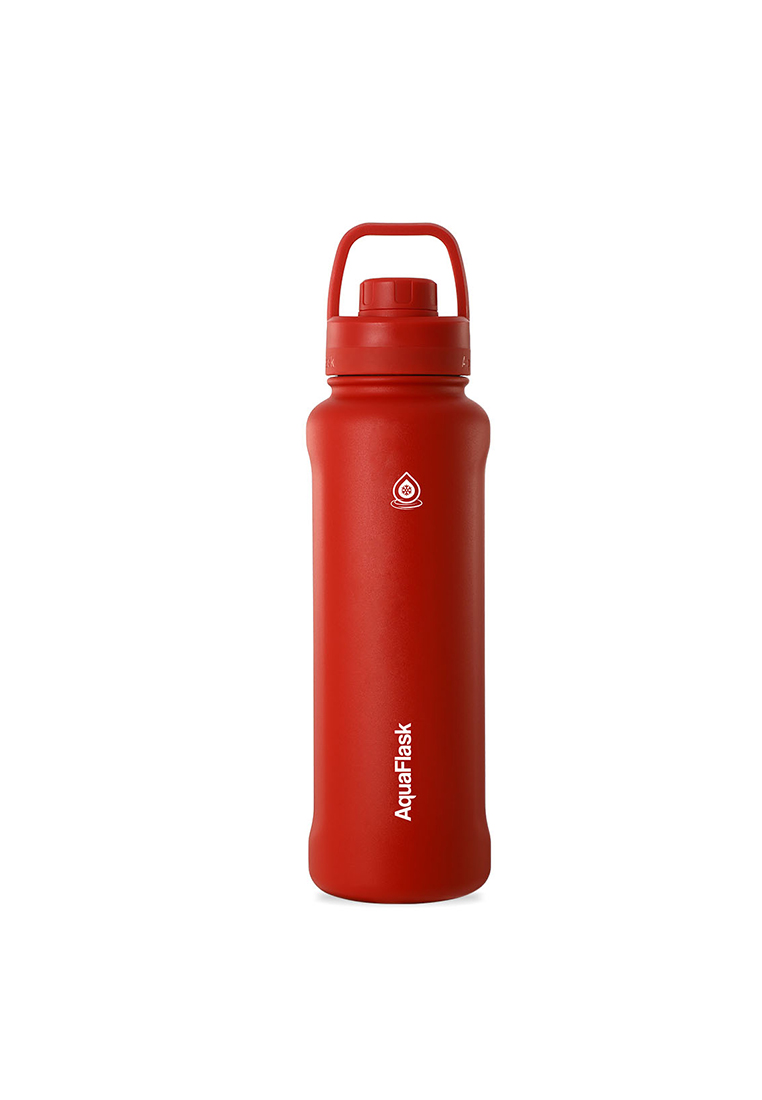 Aquaflask 40oz Cherry Red New Sports Lid Bottle Wide Mouth Vacuum Insulated Stainless Steel Drinking Water Bottle