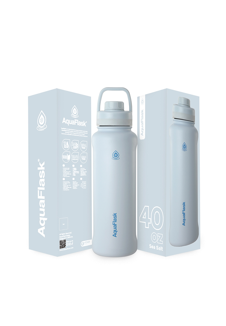 Aquaflask 40oz Sea Salt New Sports Lid Bottle Wide Mouth Vacuum Insulated Stainless Steel Drinking Water Bottle
