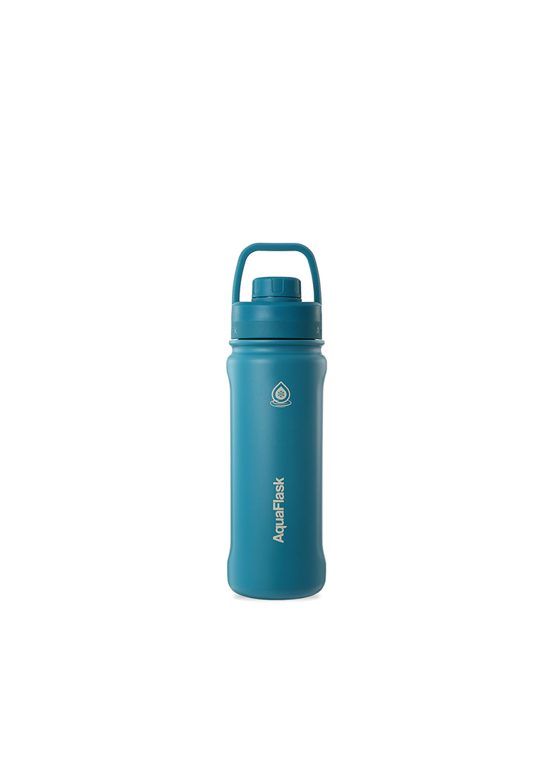 Aquaflask 18oz Atlantic Blue New Sports Lid Bottle Wide Mouth Vacuum Insulated Stainless Steel Drinking Water Bottle
