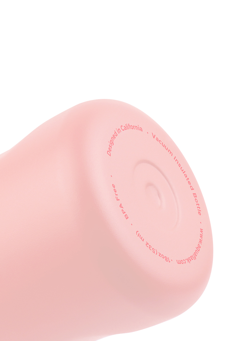 Aquaflask 18oz Blush New Sports Lid Bottle Wide Mouth Vacuum Insulated Stainless Steel Drinking Water Bottle