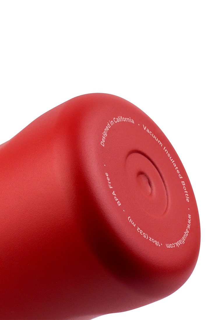 Aquaflask 18oz Cherry Red New Sports Lid Bottle Wide Mouth Vacuum Insulated Stainless Steel Drinking Water Bottle