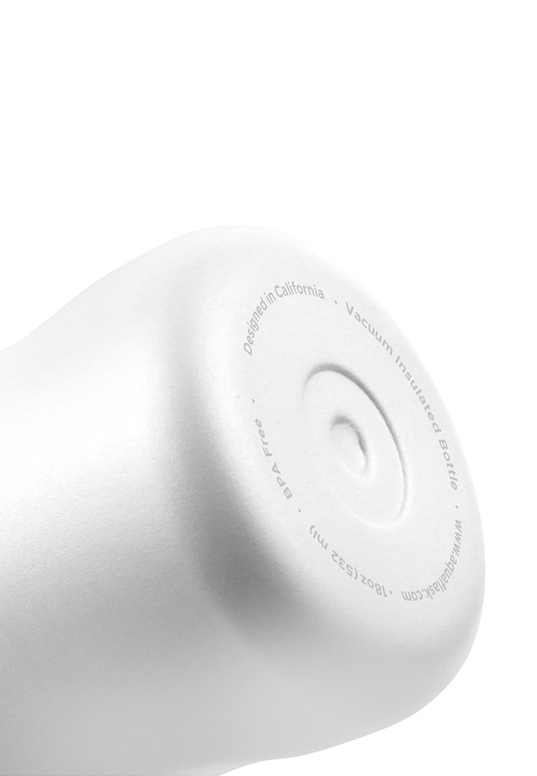 Aquaflask 18oz Arctic White New Sports Lid Bottle Wide Mouth Vacuum Insulated Stainless Steel Drinking Water Bottle
