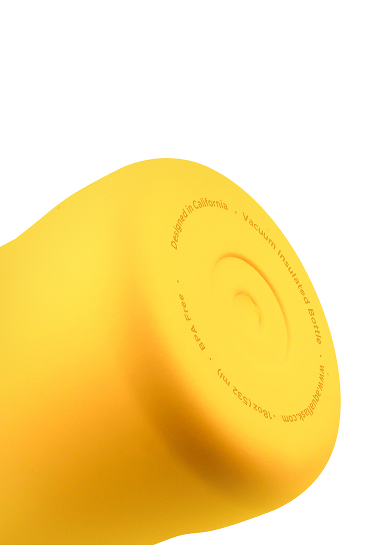 Aquaflask 18oz Mustard New Sports Lid Bottle Wide Mouth Vacuum Insulated Stainless Steel Drinking Water Bottle