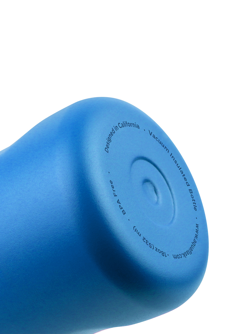 Aquaflask 18oz Pacific Blue New Sports Lid Bottle Wide Mouth Vacuum Insulated Stainless Steel Drinking Water Bottle