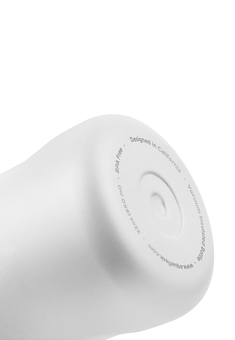 Aquaflask 22oz Arctic White New Sports Lid Bottle Wide Mouth Vacuum Insulated Stainless Steel Drinking Water Bottle