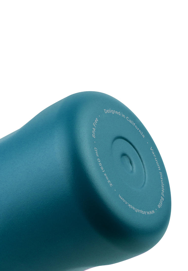 Aquaflask 22oz Atlantic Blue New Sports Lid Bottle Wide Mouth Vacuum Insulated Stainless Steel Drinking Water Bottle