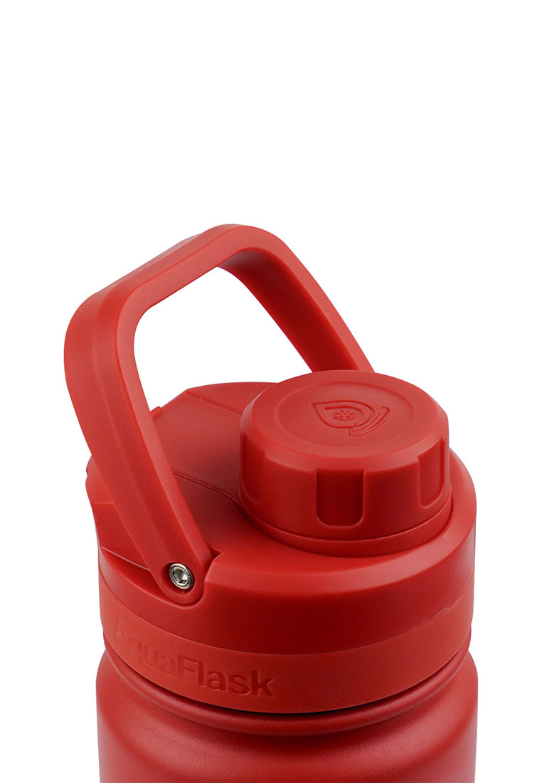 Aquaflask 22oz Cherry Red New Sports Lid Bottle Wide Mouth Vacuum Insulated Stainless Steel Drinking Water Bottle