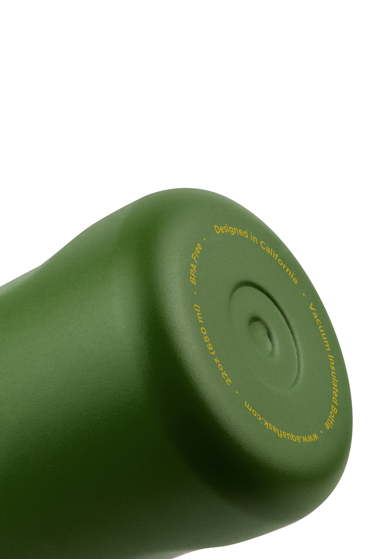 Aquaflask 22oz Hunter Green New Sports Lid Bottle Wide Mouth Vacuum Insulated Stainless Steel Drinking Water Bottle