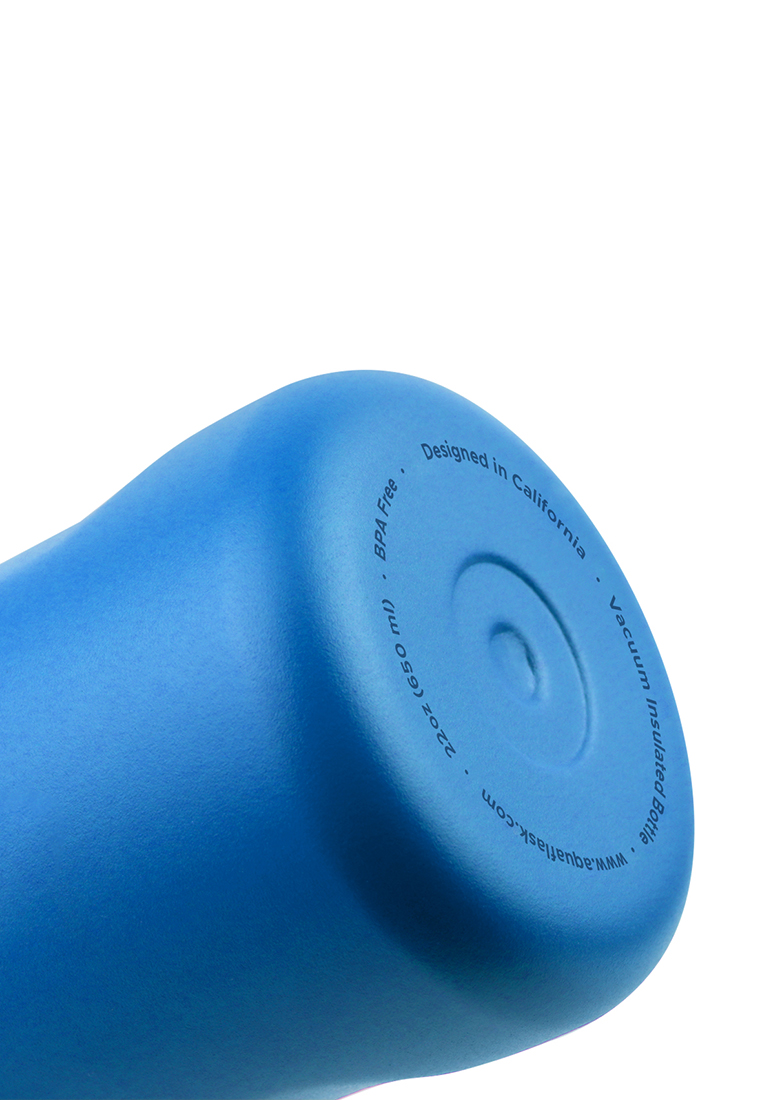 Aquaflask 22oz Pacific Blue New Sports Lid Bottle Wide Mouth Vacuum Insulated Stainless Steel Drinking Water Bottle