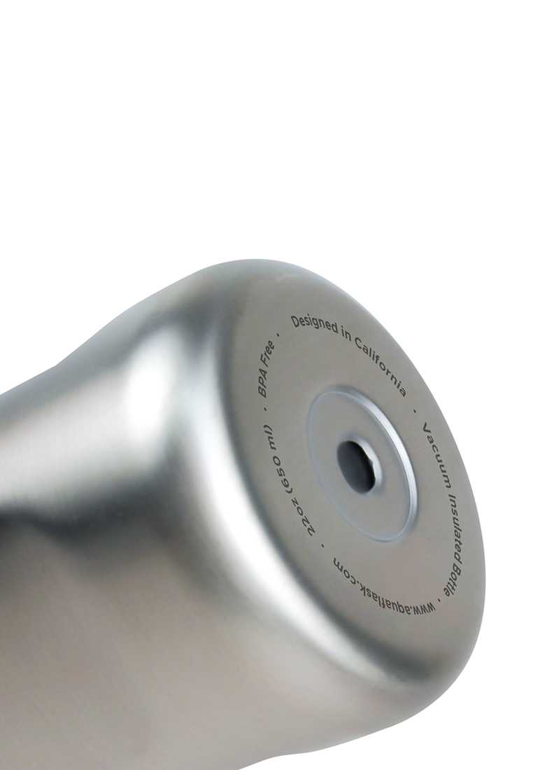 Aquaflask 22oz Silver Steel New Sports Lid Bottle Wide Mouth Vacuum Insulated Stainless Steel Drinking Water Bottle