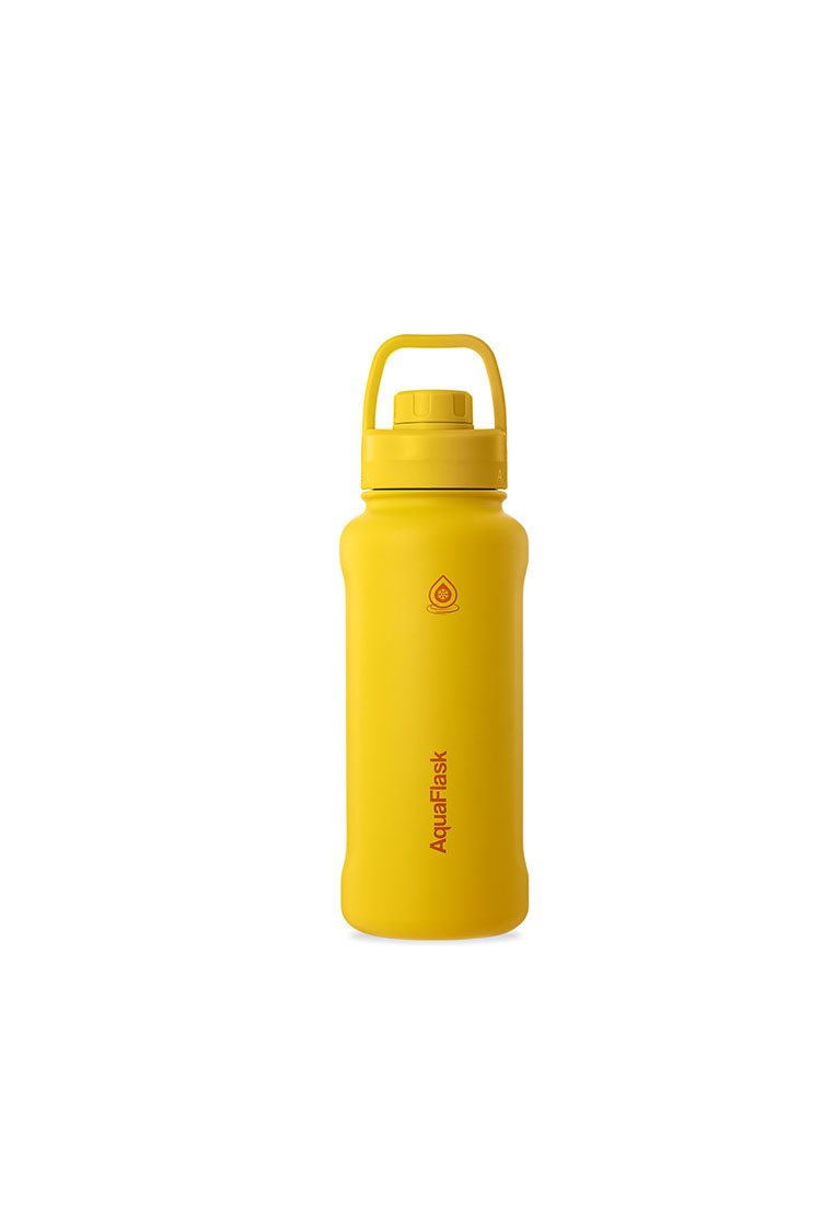Aquaflask 32oz Mustard New Sports Lid Bottle Wide Mouth Vacuum Insulated Stainless Steel Drinking Water Bottle