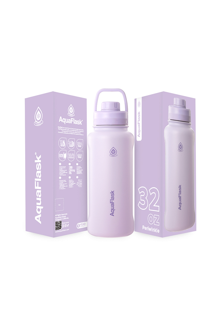 Aquaflask 32oz Periwinkle New Sports Lid Bottle Wide Mouth Vacuum Insulated Stainless Steel Drinking Water Bottle