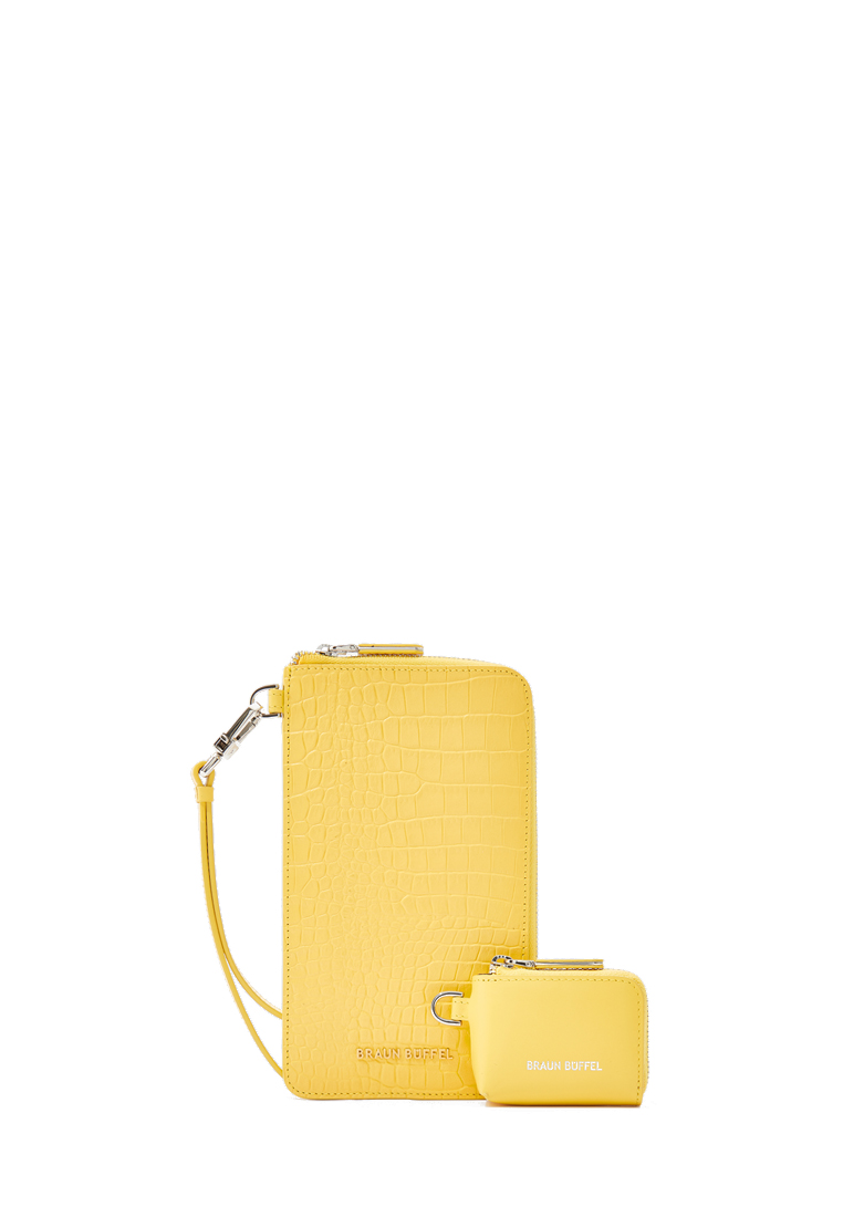 Braun Buffel Caracas Mobile Phone Case With Pouch in Yellow Freesia
