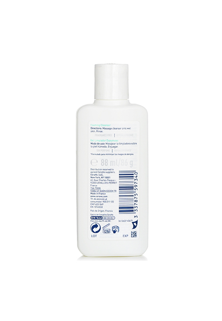 CeraVe Foaming Facial Cleanser For Normal To Oily Skin 88ml/3oz