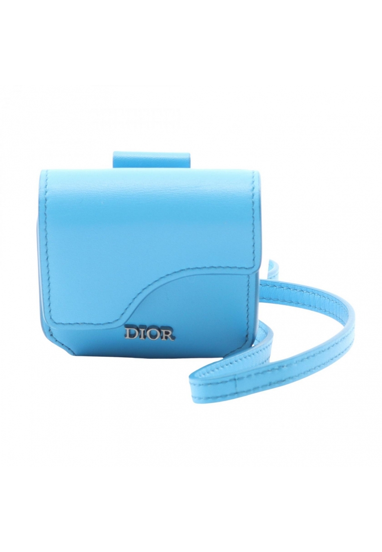 Pre-Loved Christian Dior saddle AirPods Pro case earphone case leather blue