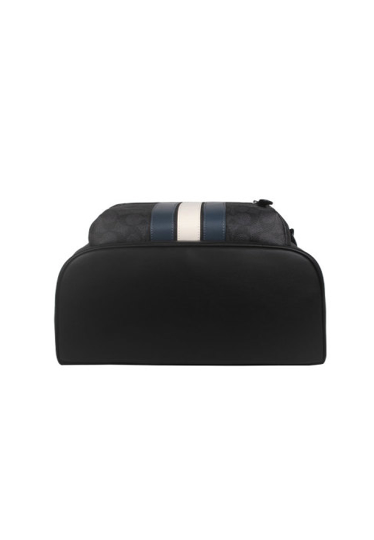 Coach West Backpack In Signature Canvas With Varsity Stripe CV922