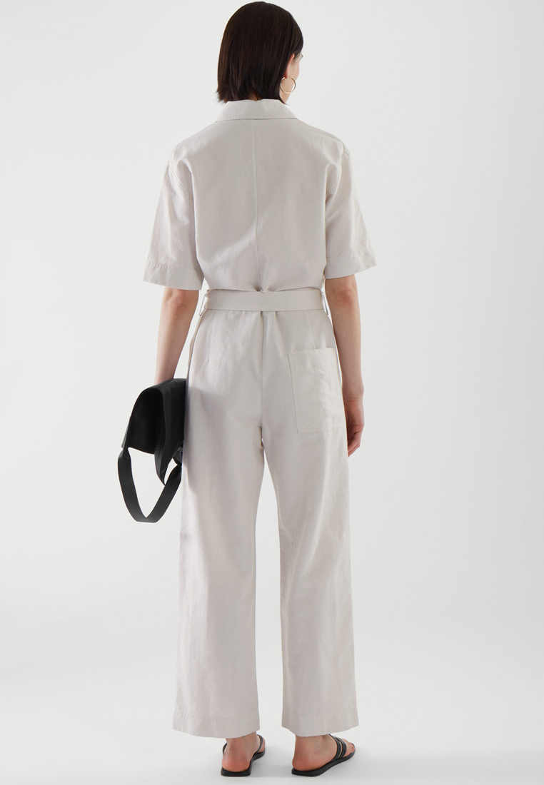 cos linen belted jumpsuit