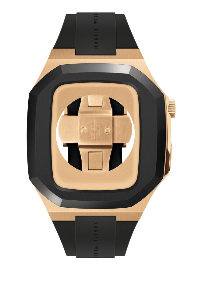 Daniel Wellington Switch Rose Gold 40mm - Smartwatch case for Apple watch series 4, 5, 6 & SE - Stainless steel case with rubber strap -DW OFFICIAL