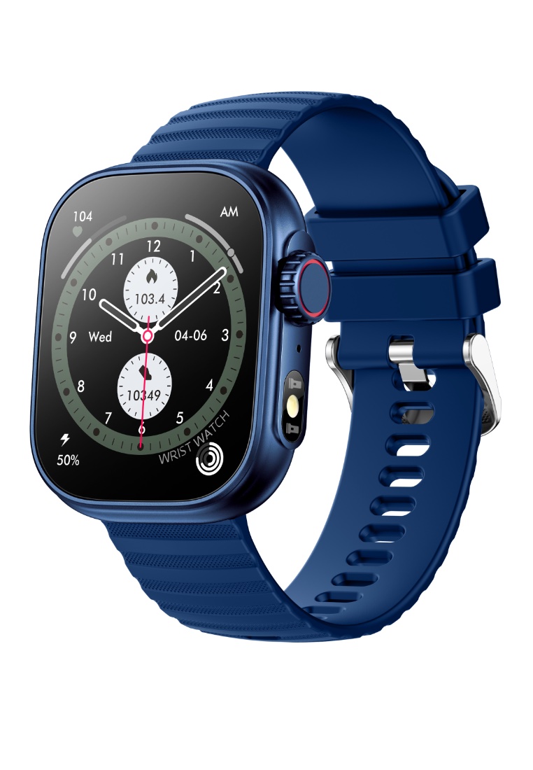 EGLANTINE Unisex Smart Watch, Silicone Strap - Multi-functions - Bluetooth Call - Flash light IOS/Android