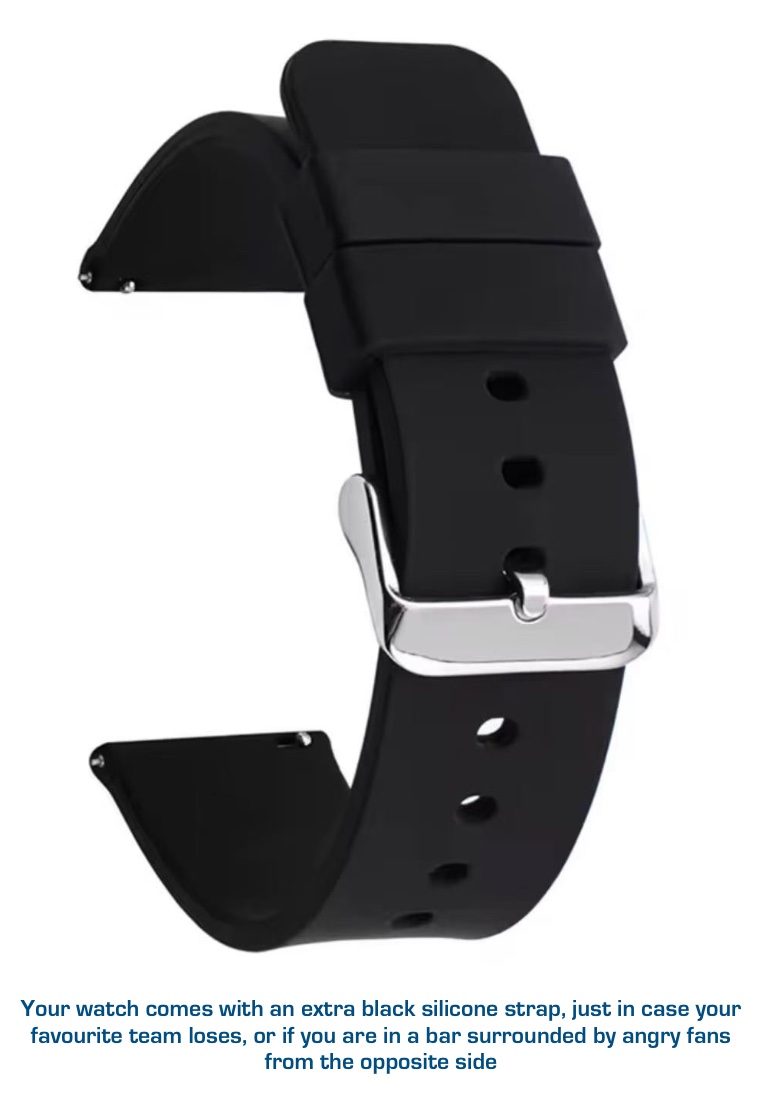 EGLANTINE ARGENTINA Unisex Smart Watch - Support your favourite country! - Special Edition with 2 Easy to Exchange Silicon Straps (Black / Mixed Flag Colors Strap)