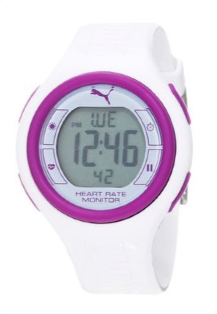 EGLANTINE Value Deal - 2 PUMA Digital Watches + 2 5s PRO MINI Wireless Earphones - (1 Purple and 1 White)