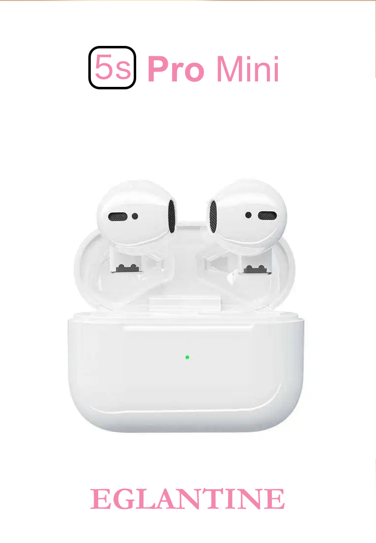 EGLANTINE Unisex IOS/Android SmartWatch + 5s PRO MINI Wireless Earbuds - White