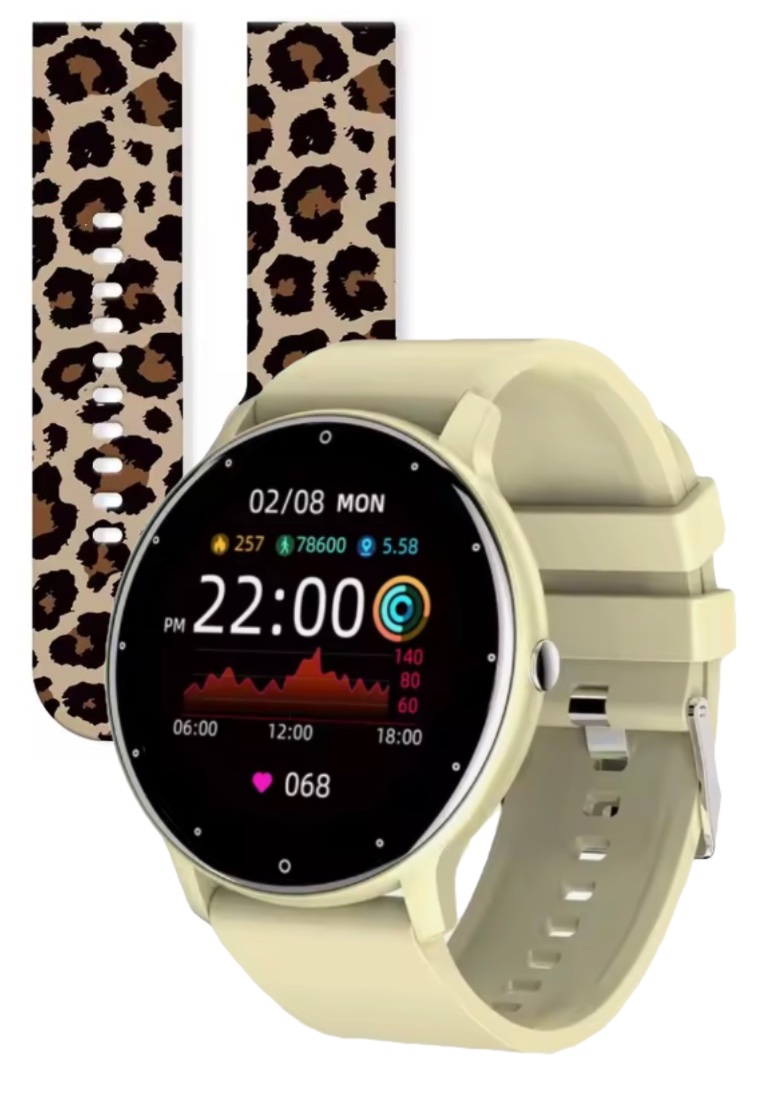 EGLANTINE Ladies Smart Watch - with 2 Easy to Exchange Silicon Straps