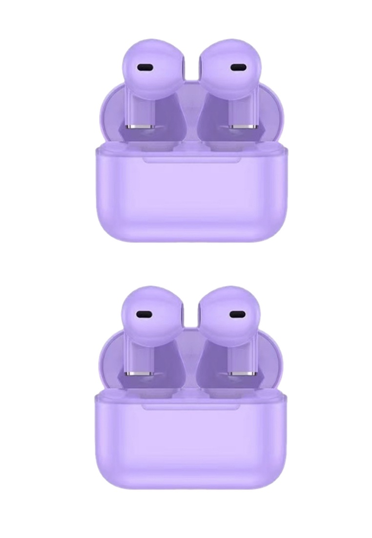 EGLANTINE Back to School Value Deal - 2 pieces 5S PRO Mini Wireless Earbuds - TWS (True Wireless Stereo) - Purple / Purple