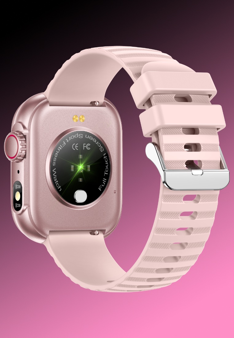 EGLANTINE Ladies Smart Watch, Silicone Strap - Multi-functions - Bluetooth Call - Flash light IOS/Android