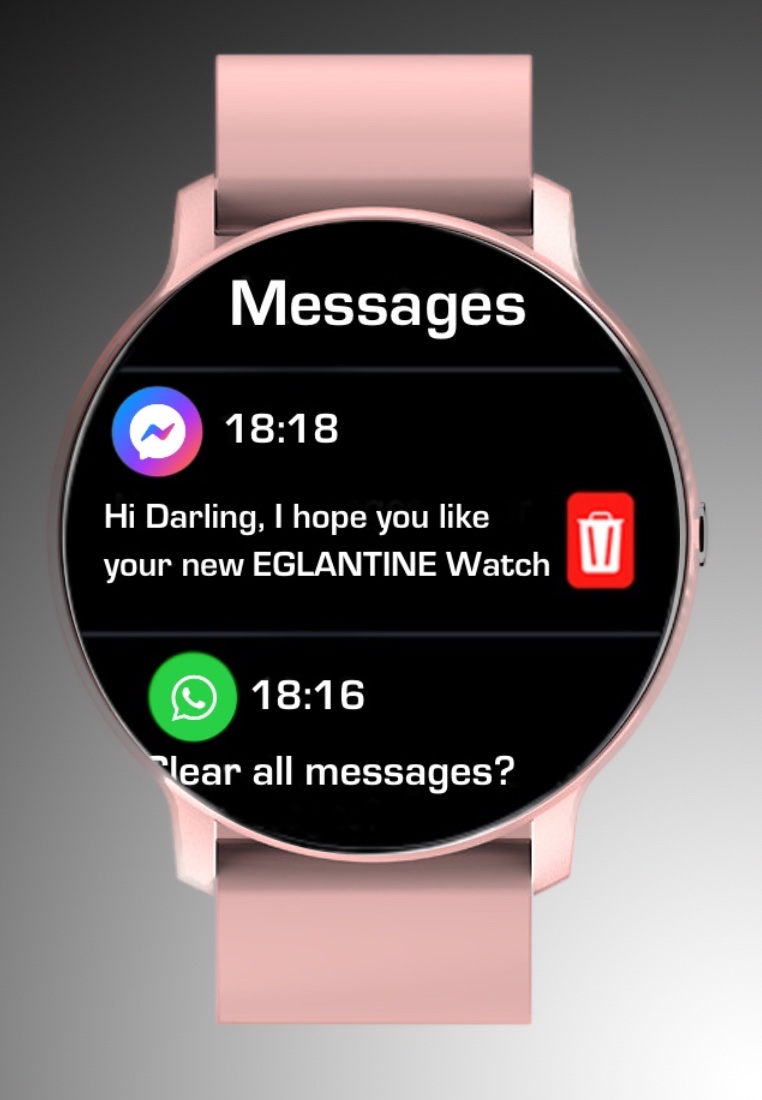 EGLANTINE Ladies Smart Watch - Silicon Strap