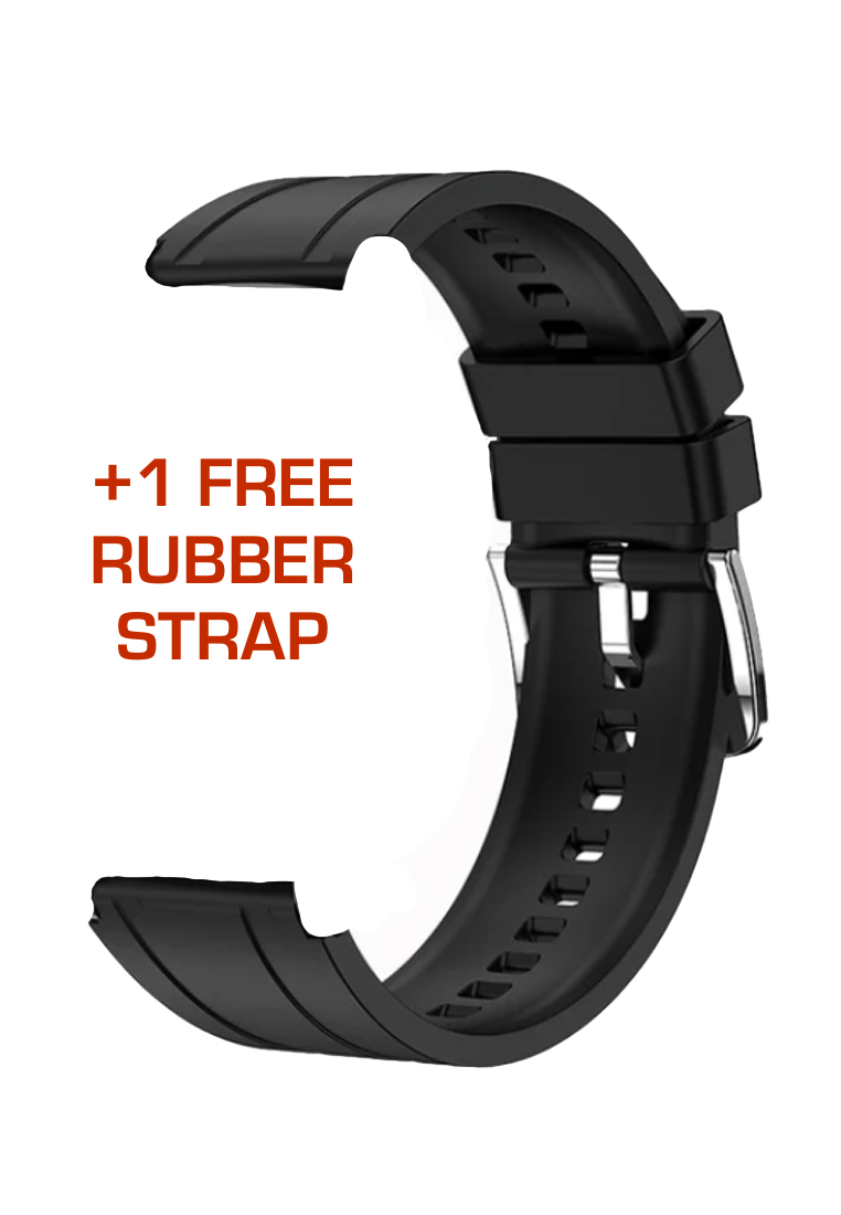 EGLANTINE IOS/Android IP Black Smart Watch with Built-in TWS Wireless Earphones - Two in one