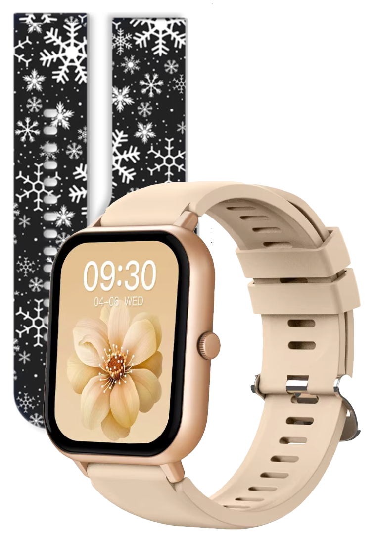 EGLANTINE Chinese New Year Special limited series IOS/Android Black SmartWatch with 2 Rubber Straps