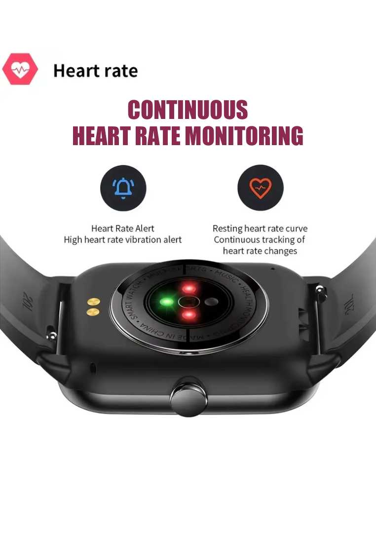EGLANTINE Chinese New Year Special limited series IOS/Android Black SmartWatch with 2 Rubber Straps