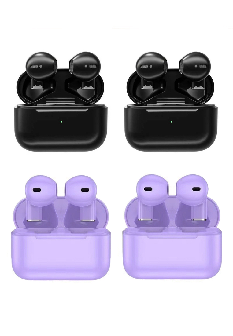 EGLANTINE Value Set - 4 pieces 5S PRO Mini Wireless Earbuds - TWS (True Wireless Stereo) - 2 Blacks / 2 Purples