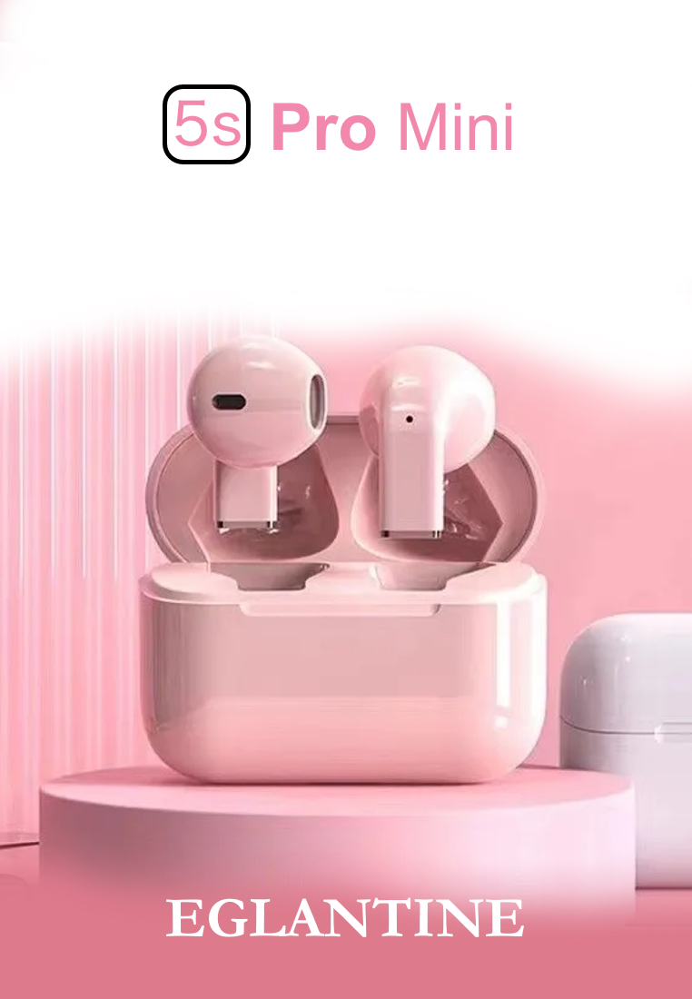 EGLANTINE Value Deal - 5S PRO Mini Wireless Earbuds - TWS (True Wireless Stereo) - Pink + 1001 SENS® 100% pure and Natural Argan Oil - 50ml