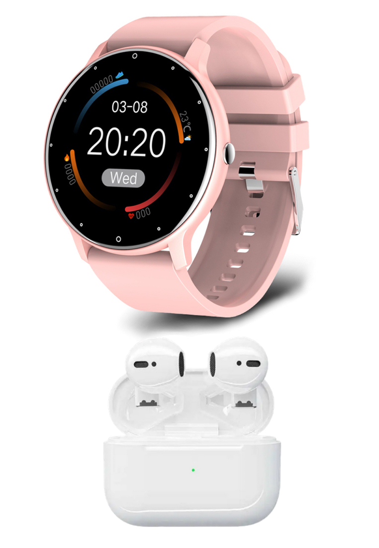 EGLANTINE Ladies Smart Watch + Wireless Earphones