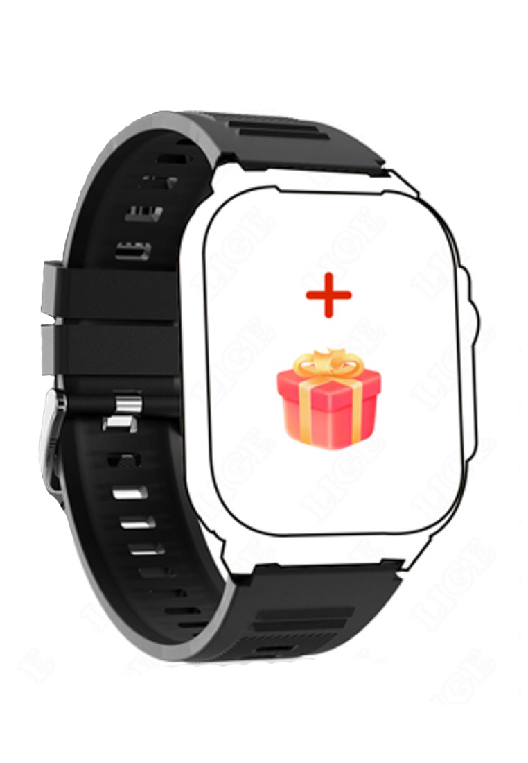 EGLANTINE Unisex Smart Watch - Bluetooth Call - 1.96 Inch AMOLED HD Screen - 100+ Sport Fitness Tracker - IP68 - Waterproof - For TWS Earphone