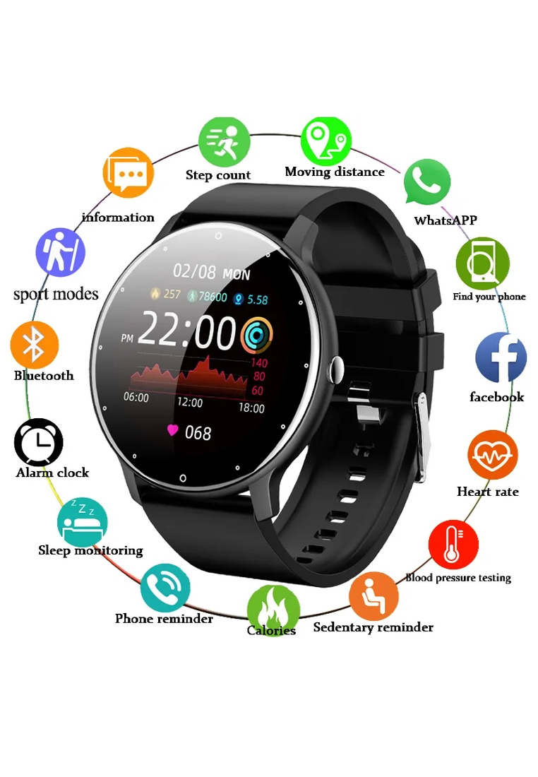 EGLANTINE Unisex Smart Watch - Silicon Strap