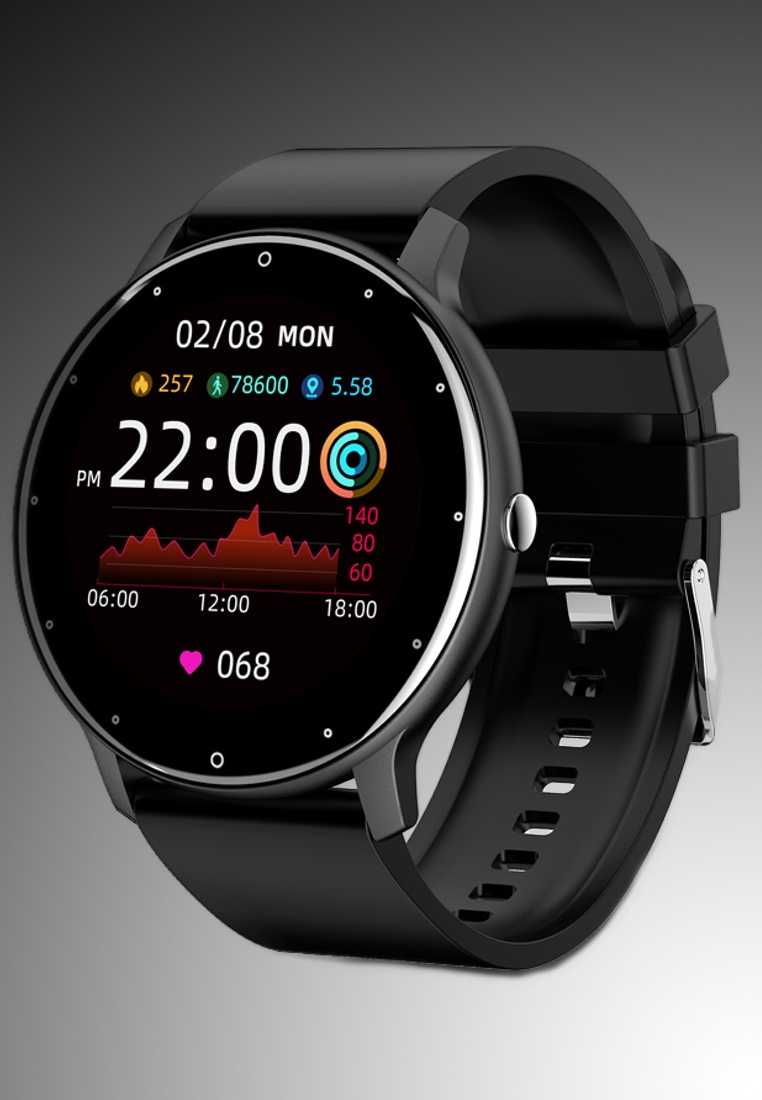 Value Deal - Black Unisex Smart Watch + EGLANTINE®  5s MINI PRO wireless earphones - Black