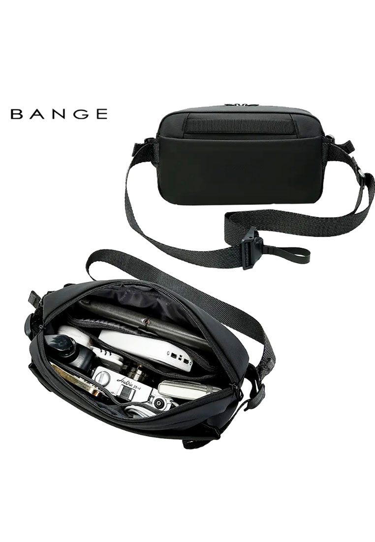 Fashion by Latest Gadget 7837 Oxford Gadget Shoulder Cross Body Bag 17x30x8.5cm - Black