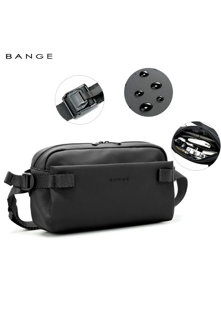 Fashion by Latest Gadget 7837 Oxford Gadget Shoulder Cross Body Bag 17x30x8.5cm - Black