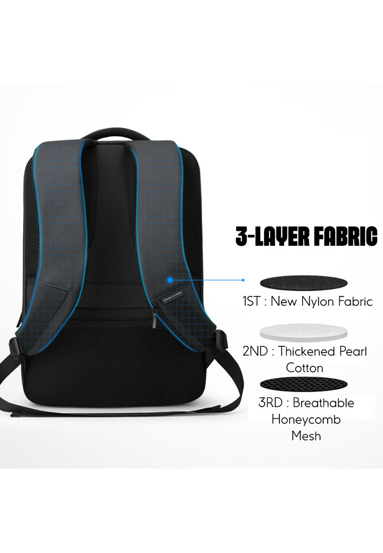 Fashion by Latest Gadget Mark Ryden MR9191 Oxford Backpack With USB Port 46x16x32cm