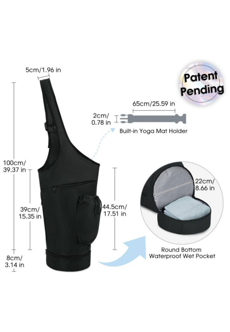 Fashion by Latest Gadget Open Top Yoga Bag  100cm Length- Black