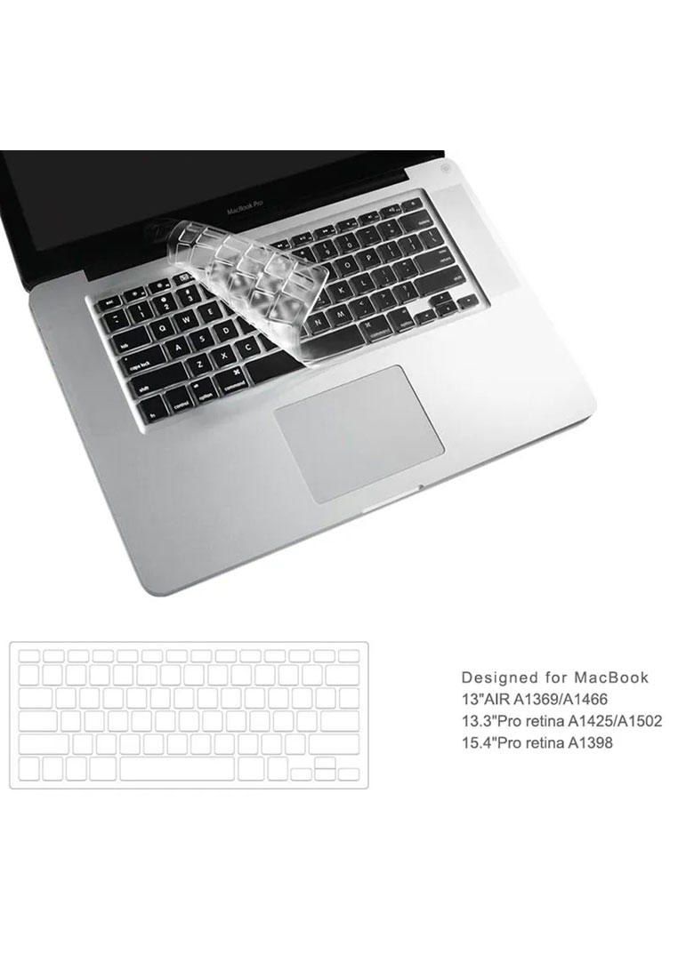 Fashion by Latest Gadget Crystal Guard Soft Silicone Keyboard Case Cover for Apple Macbook Air 11 – Transparent