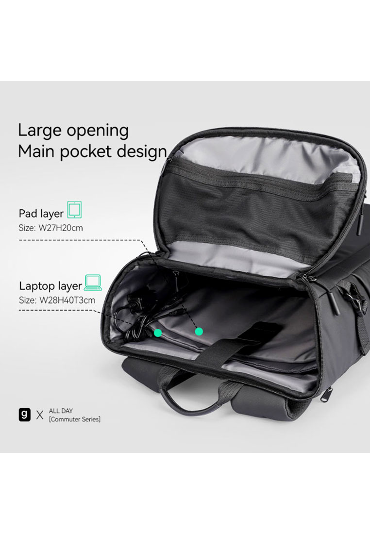 Fashion by Latest Gadget Mark Ryden 6886 Backpack With USB Charger 31x47x15cm - Gray