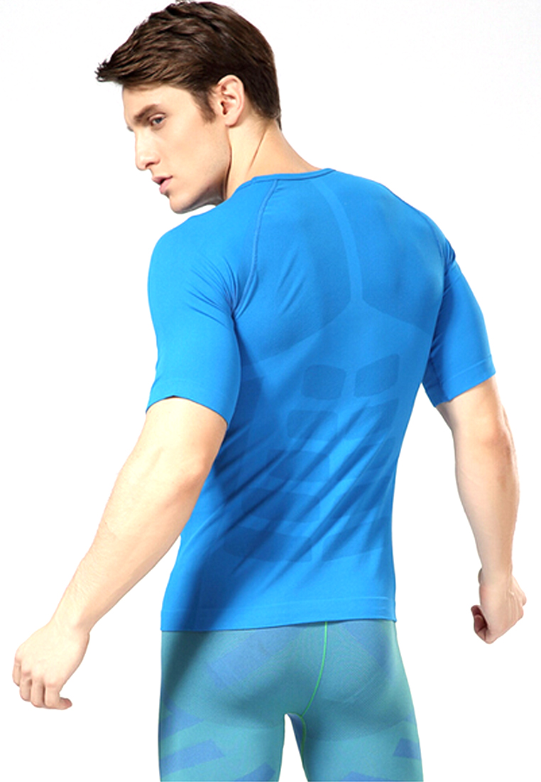 Fashion by Latest Gadget Crew Neck Warm Herren Dry Fit Sport Shirt L – Blue