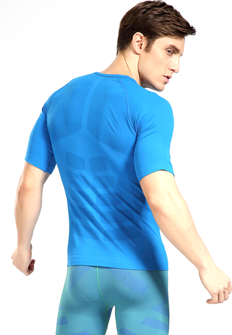 Fashion by Latest Gadget Crew Neck Warm Herren Dry Fit Sport Shirt L – Blue