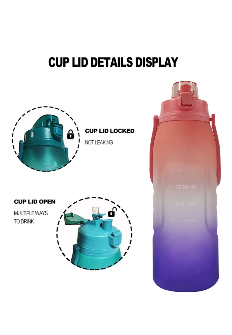 Fashion by Latest Gadget 3.8L Water Bottle With Water Reminder Mark – Pink Purple